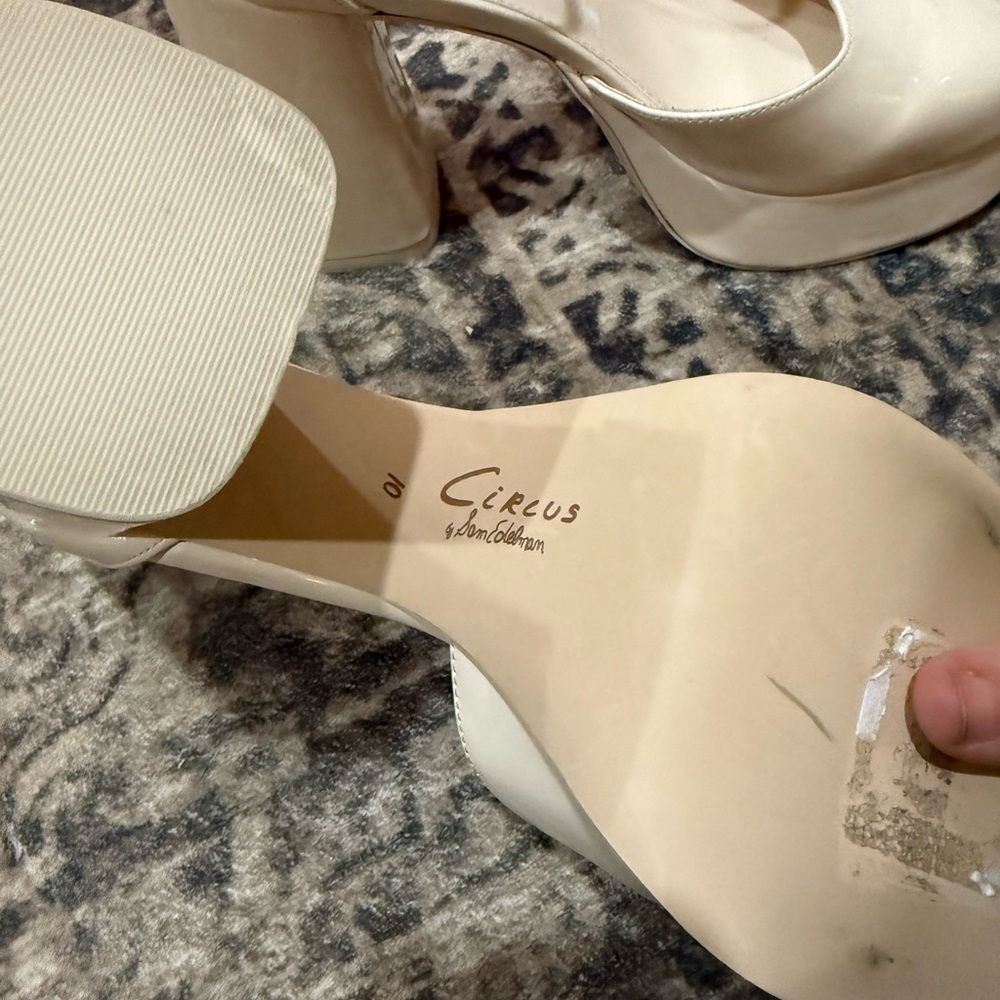 Circus by Sam Edelman Bailey Cream Platform Shoes size 10 - Picture 6 of 10